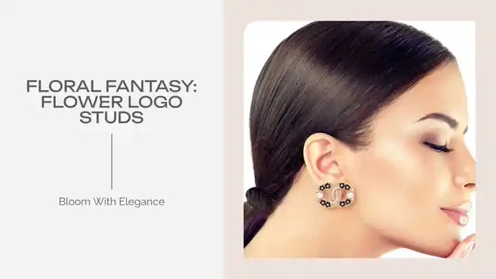 Floral Fantasy: Flower Logo Studs by@Outfy