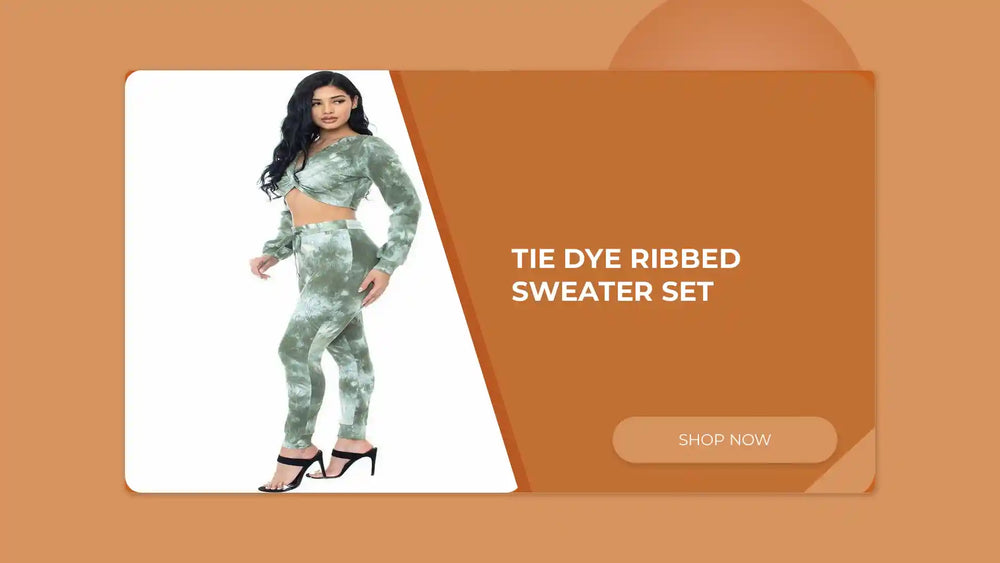Tie Dye Ribbed Sweater Set by@Outfy