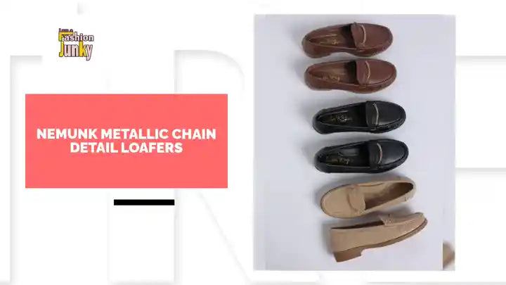Nemunk Metallic Chain Detail Loafers by@Outfy