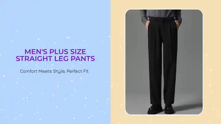 Men's Plus Size Straight Leg Pants by@Outfy