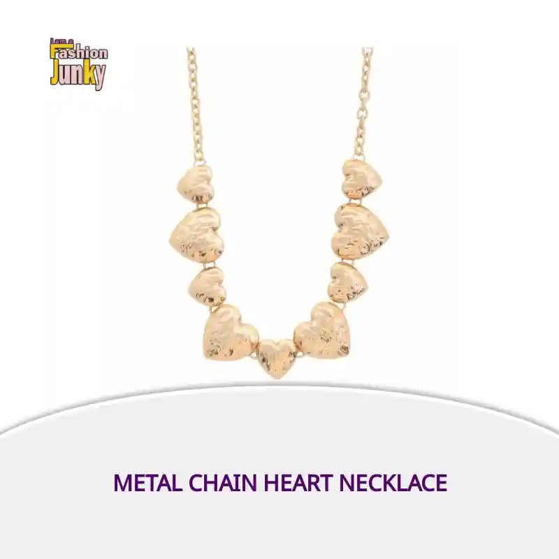 Metal Chain Heart Necklace by@Outfy