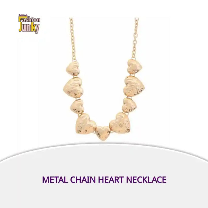 Metal Chain Heart Necklace by@Outfy
