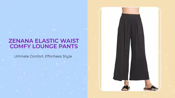 Zenana Elastic Waist Comfy Lounge Pants by@Outfy