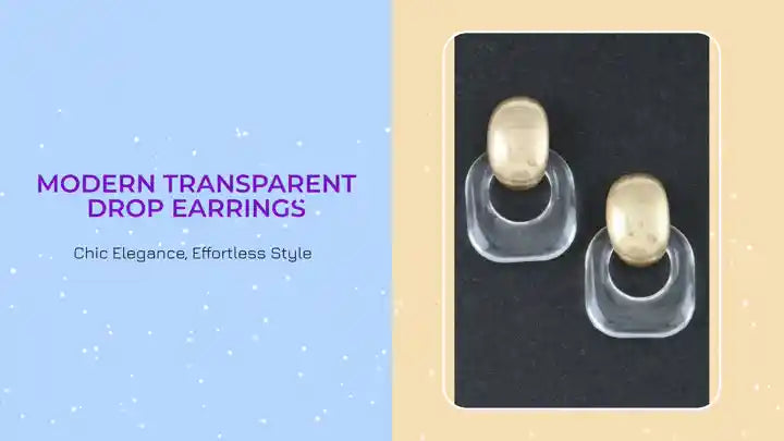 Modern Transparent Drop Earrings by@Outfy