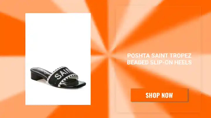 Poshta Saint Tropez Beaded Slip-On Heels by@Outfy