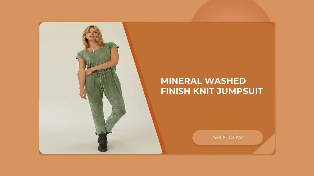 Mineral Washed Finish Knit Jumpsuit by@Outfy