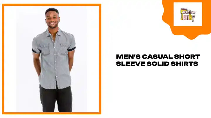 Men&#039;s Casual Short Sleeve Solid Shirts by@Outfy