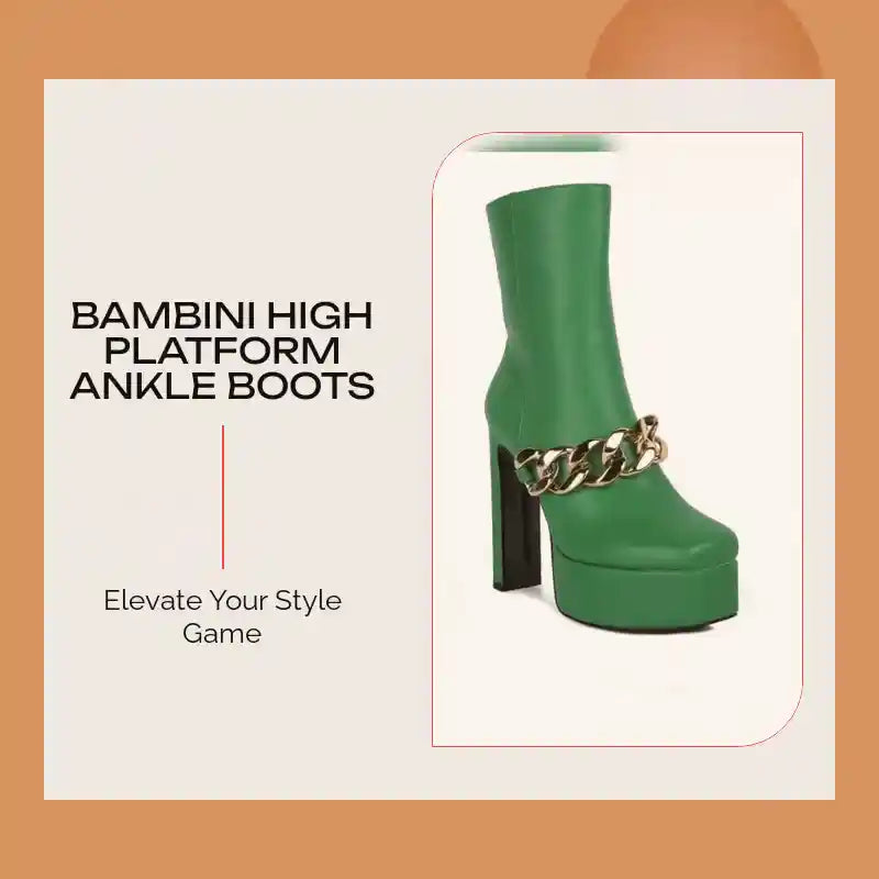 Bambini High Platform Ankle Boots by@Outfy