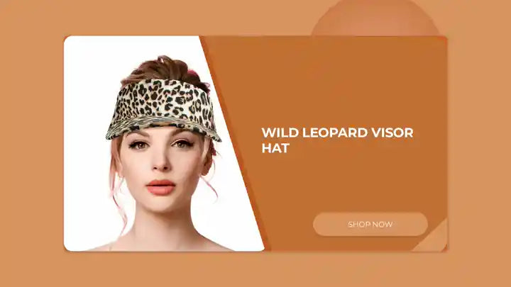 Wild Leopard Visor Hat by@Outfy