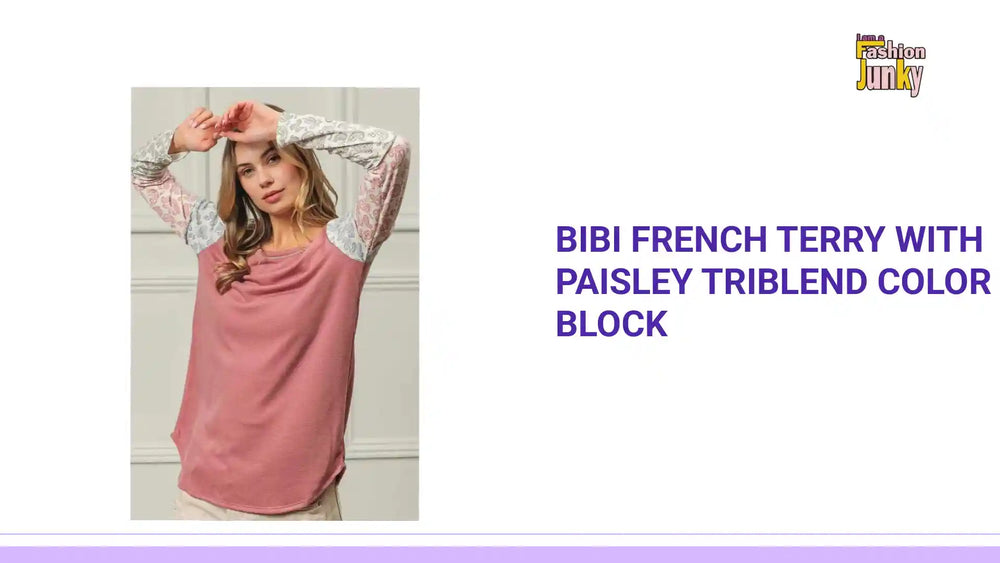 BiBi French Terry with Paisley Triblend Color Block by@Outfy