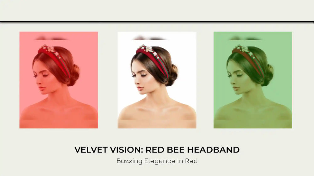 Velvet Vision: Red Bee Headband by@Outfy