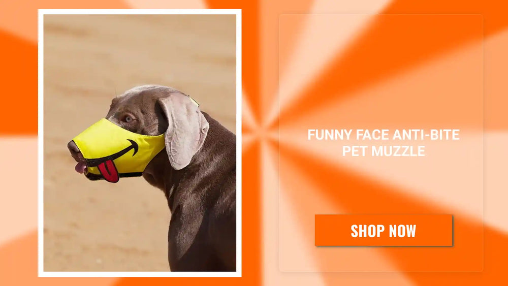 Funny Face Anti-Bite Pet Muzzle by@Outfy