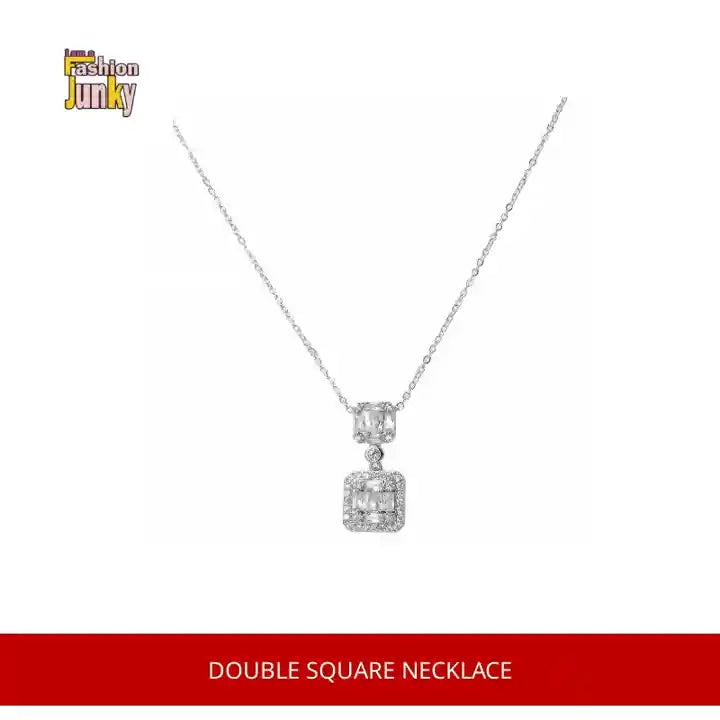 Double Square Necklace by@Outfy