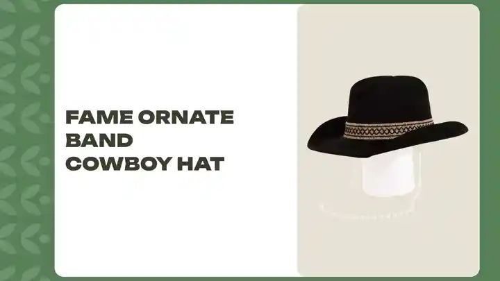 Fame Ornate Band Cowboy Hat by@Outfy