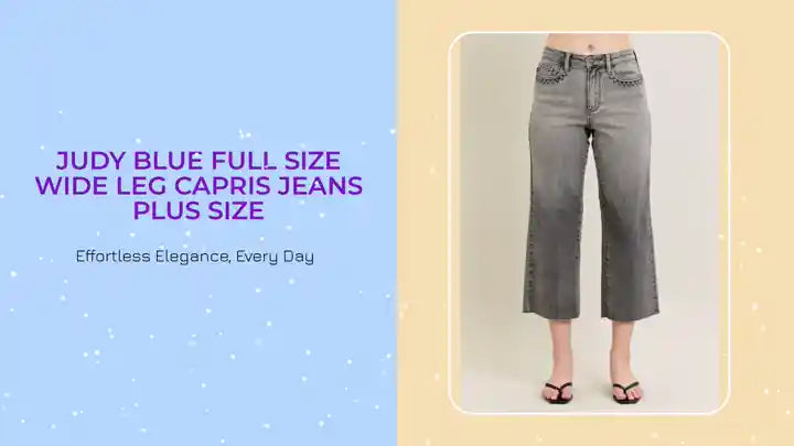 Judy Blue Full Size Wide Leg Capris Jeans Plus Size by@Outfy
