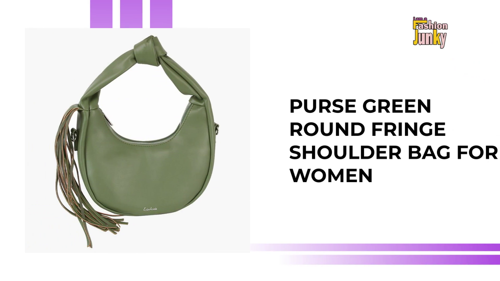 Purse Green Round Fringe Shoulder Bag for Women by@Outfy
