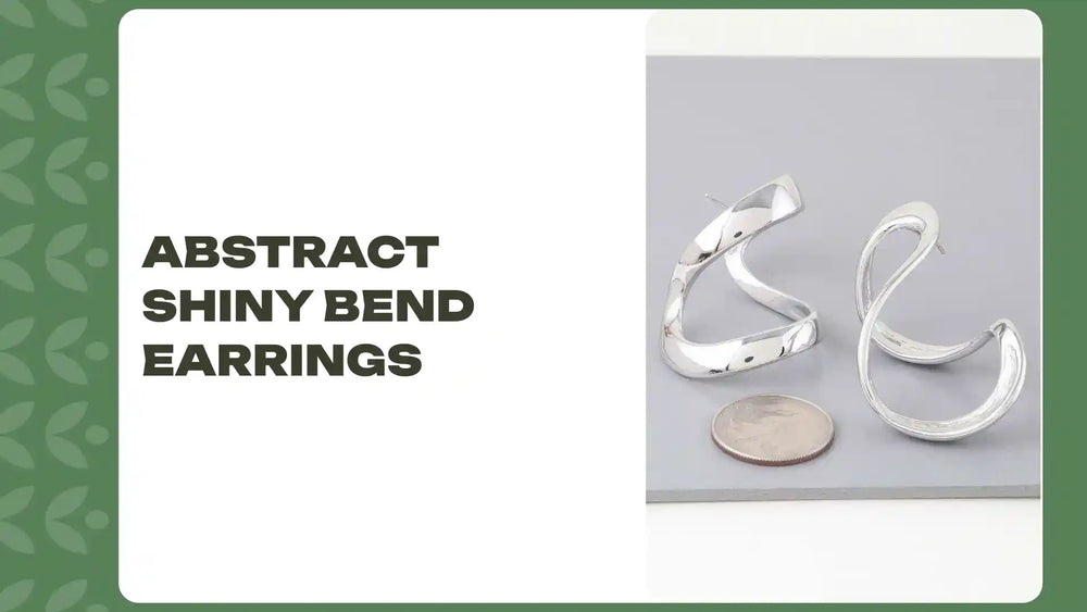 Abstract Shiny Bend Earrings by@Outfy