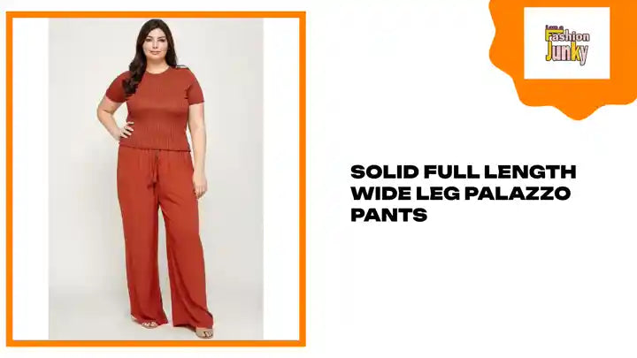Solid Full Length Wide Leg Palazzo Pants by@Outfy
