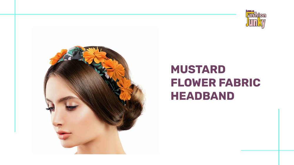 Mustard Flower Fabric Headband by@Outfy