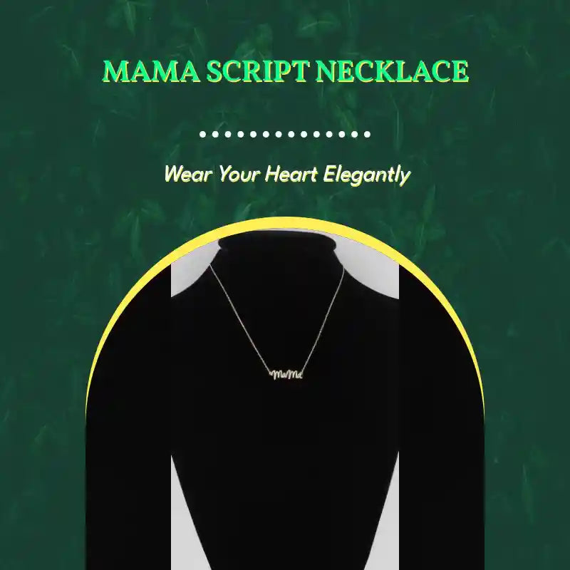 Mama Script Necklace by@Outfy