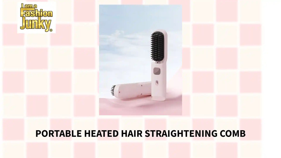 Portable Heated Hair Straightening Comb by@Outfy