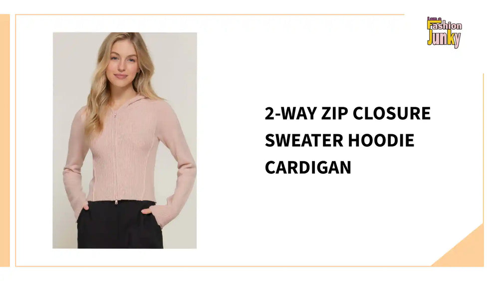 2-way zip closure sweater hoodie cardigan by@Outfy