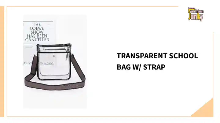 Transparent School Bag W/ Strap by@Outfy