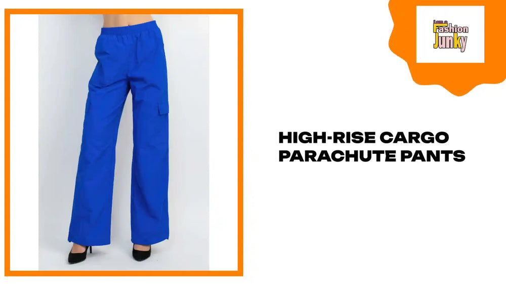 High-rise Cargo Parachute Pants by@Outfy
