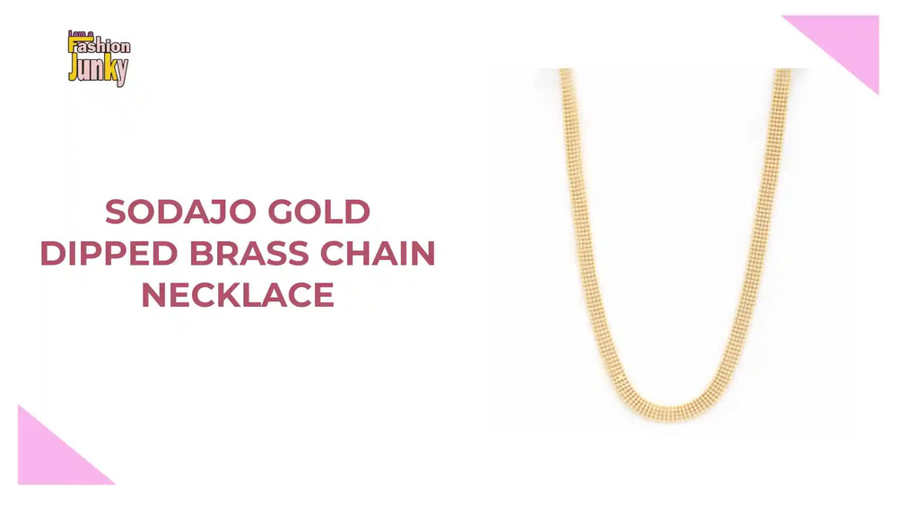 Sodajo Gold Dipped Brass Chain Necklace by@Outfy