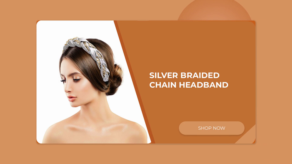 Silver Braided Chain Headband by@Outfy