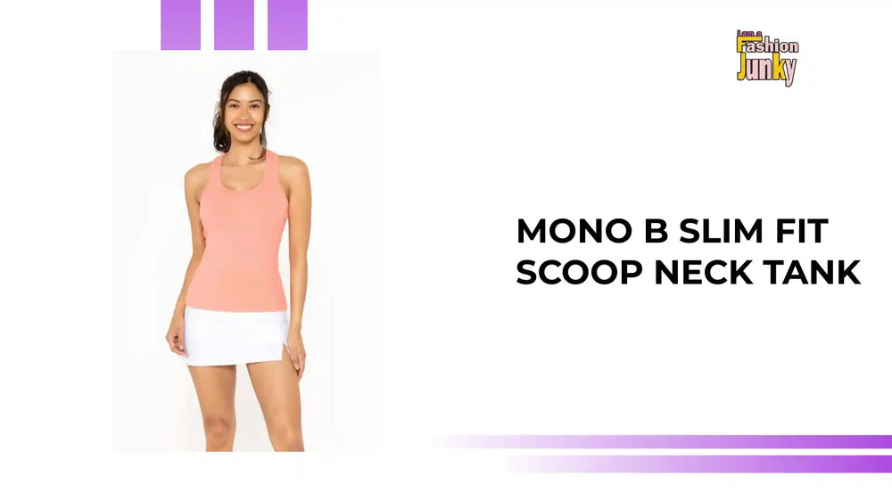 MONO B Slim Fit Scoop Neck Tank by@Outfy