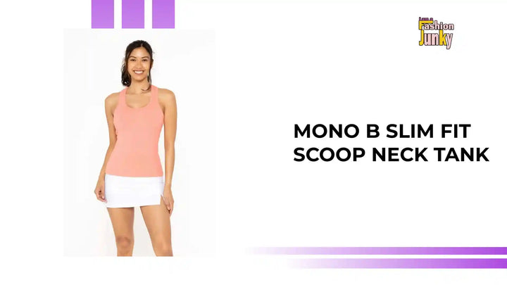 MONO B Slim Fit Scoop Neck Tank by@Outfy