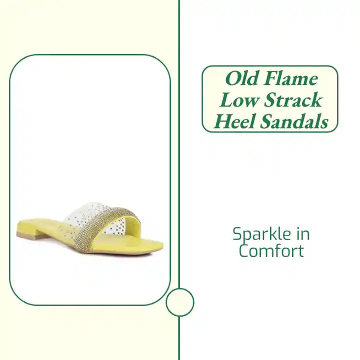 Old Flame Low Strack Heel Sandals by@Outfy