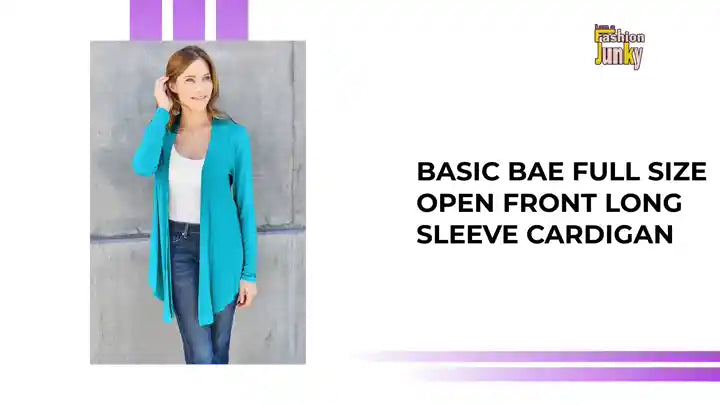 Basic Bae Full Size Open Front Long Sleeve Cardigan by@Outfy
