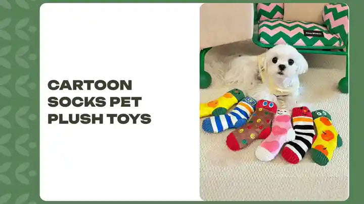 Cartoon Socks Pet Plush Toys by@Outfy