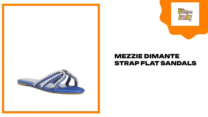 Mezzie Dimante Strap Flat Sandals by@Outfy
