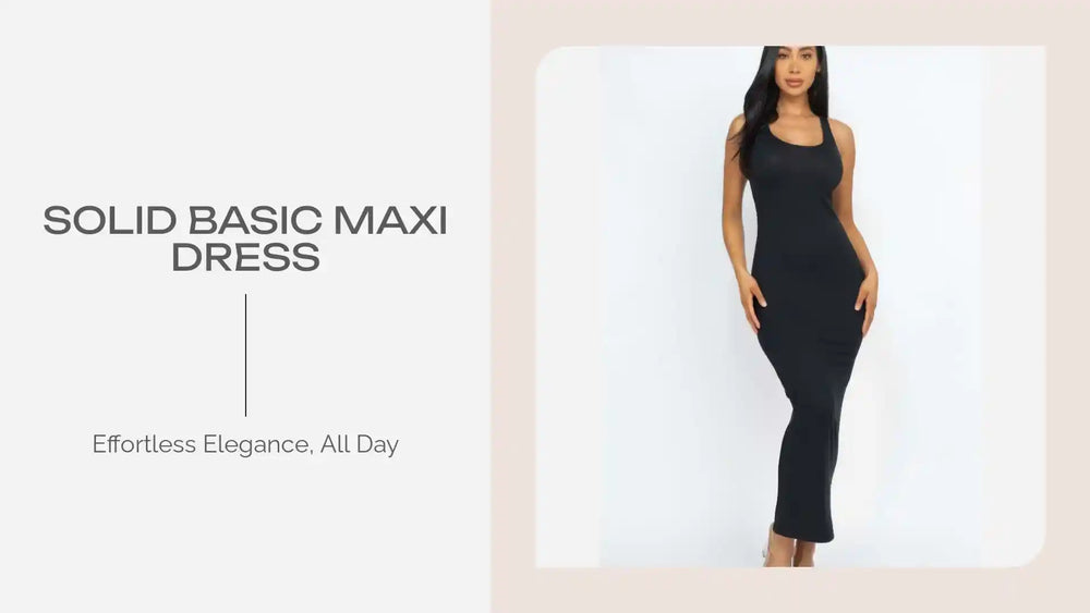 Solid Basic Maxi Dress by@Outfy