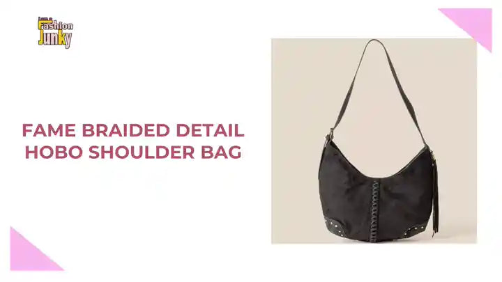 Fame Braided Detail Hobo Shoulder Bag by@Outfy