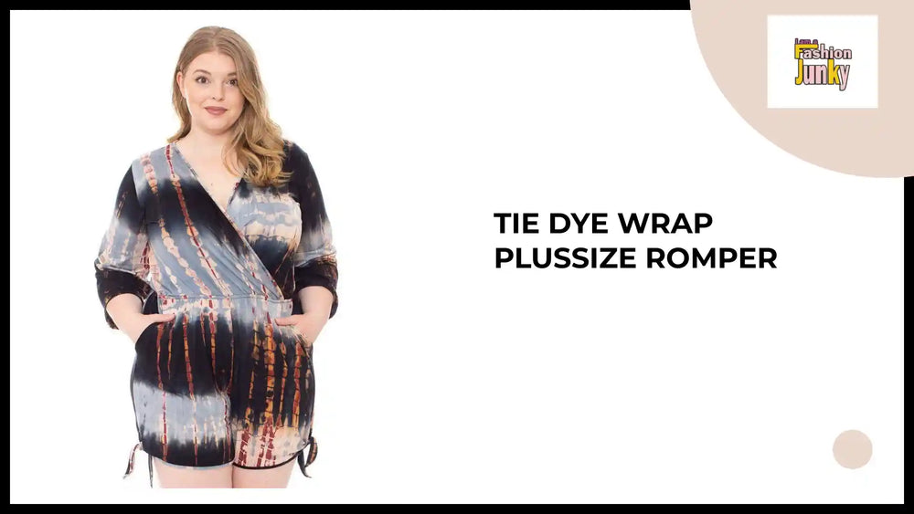 Tie Dye Wrap Plussize Romper by@Outfy