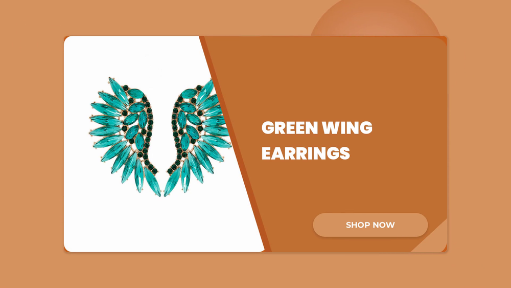 Green Wing Earrings by@Outfy