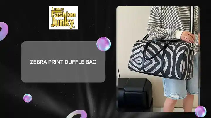 Zebra Print Duffle Bag by@Outfy