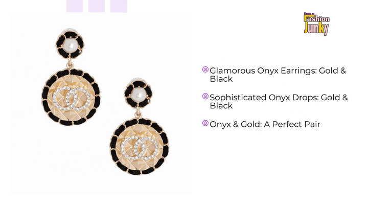 Elegant Onyx Rounds - Gold and Black by@Outfy