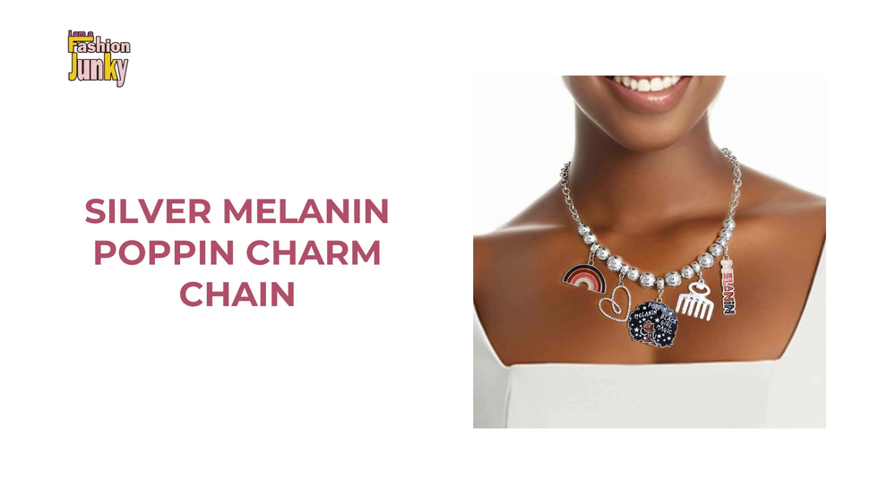 Silver Melanin Poppin Charm Chain by@Outfy