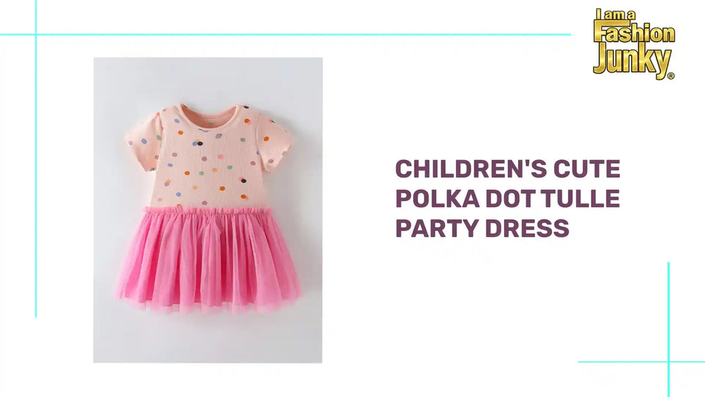 Children's Cute Polka Dot Tulle Party Dress by@Outfy