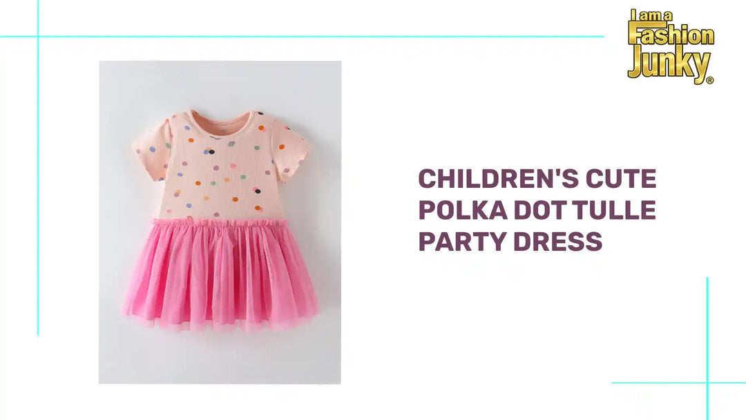 Children's Cute Polka Dot Tulle Party Dress by@Outfy