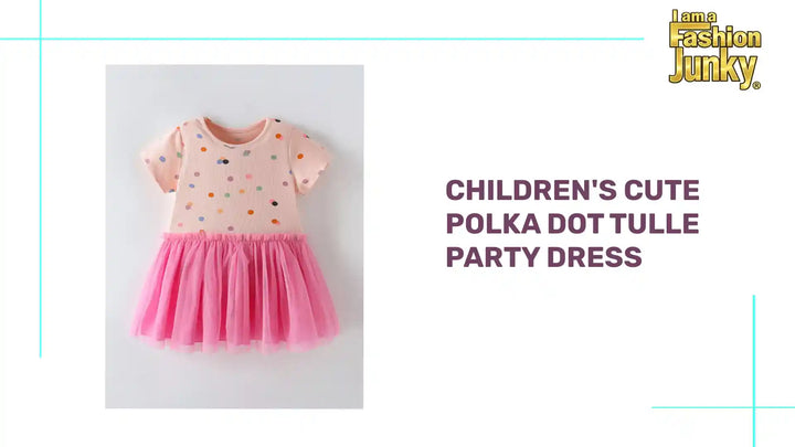 Children's Cute Polka Dot Tulle Party Dress by@Outfy