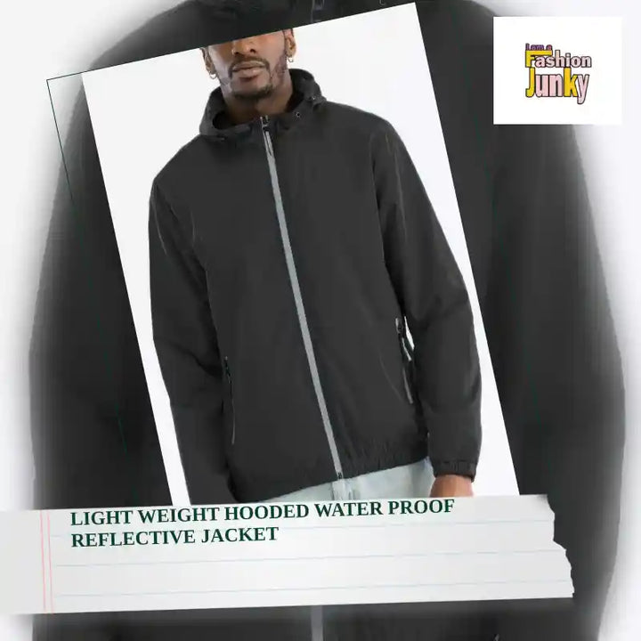 Light Weight Hooded Water Proof Reflective Jacket by@Outfy