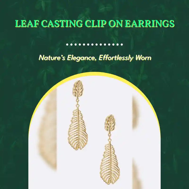 Leaf Casting Clip On Earrings by@Outfy