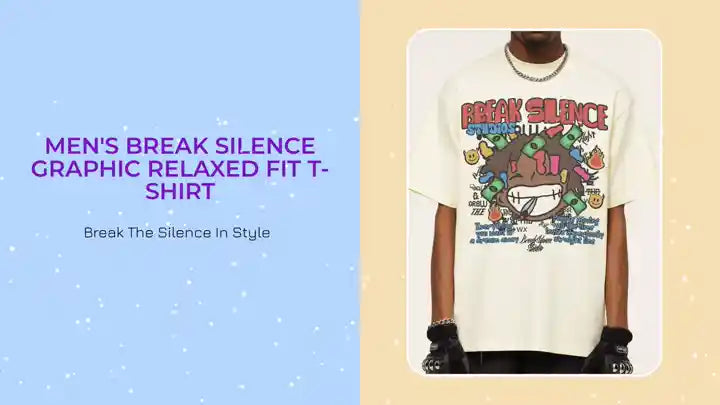 Men's Break Silence Graphic Relaxed Fit T-Shirt by@Outfy
