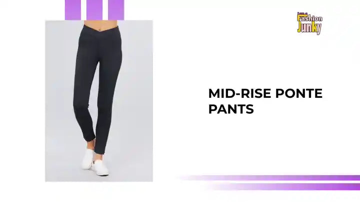 Mid-rise Ponte Pants by@Outfy